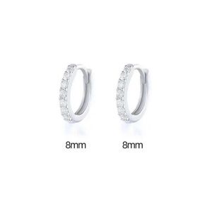 Silver huggie earrings